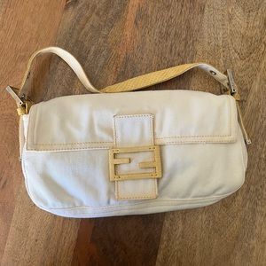 Fendi python trim baguette